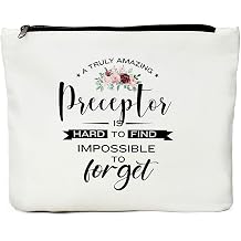 JIUWEIHU Makeup Bag, Nurse Preceptor Gifts, for Makeup & Travel, Multi Color, Canvas, Zipper