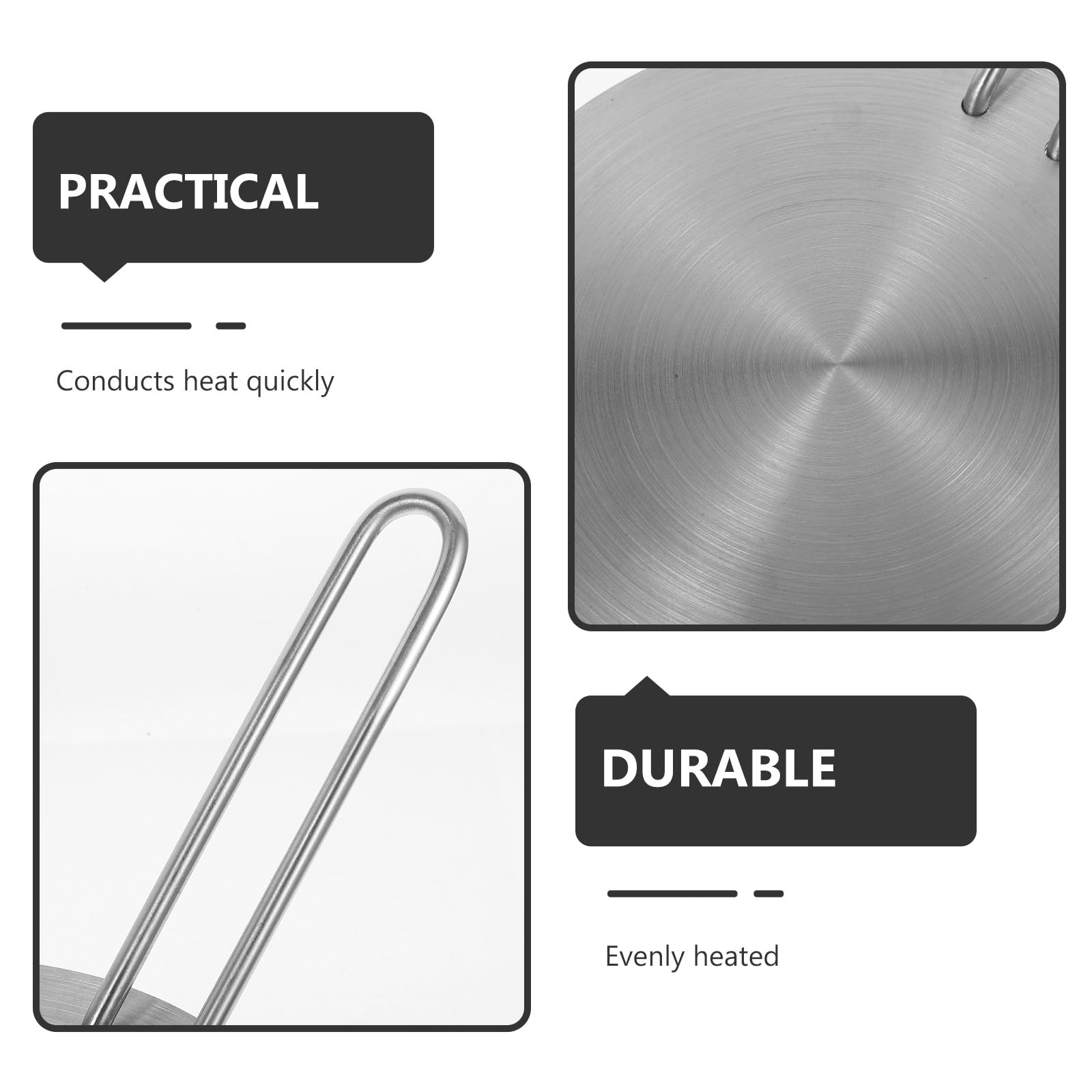 SHINEOFI Placa Difusora de Calor por Inducción 18cm de Acero Inoxidable