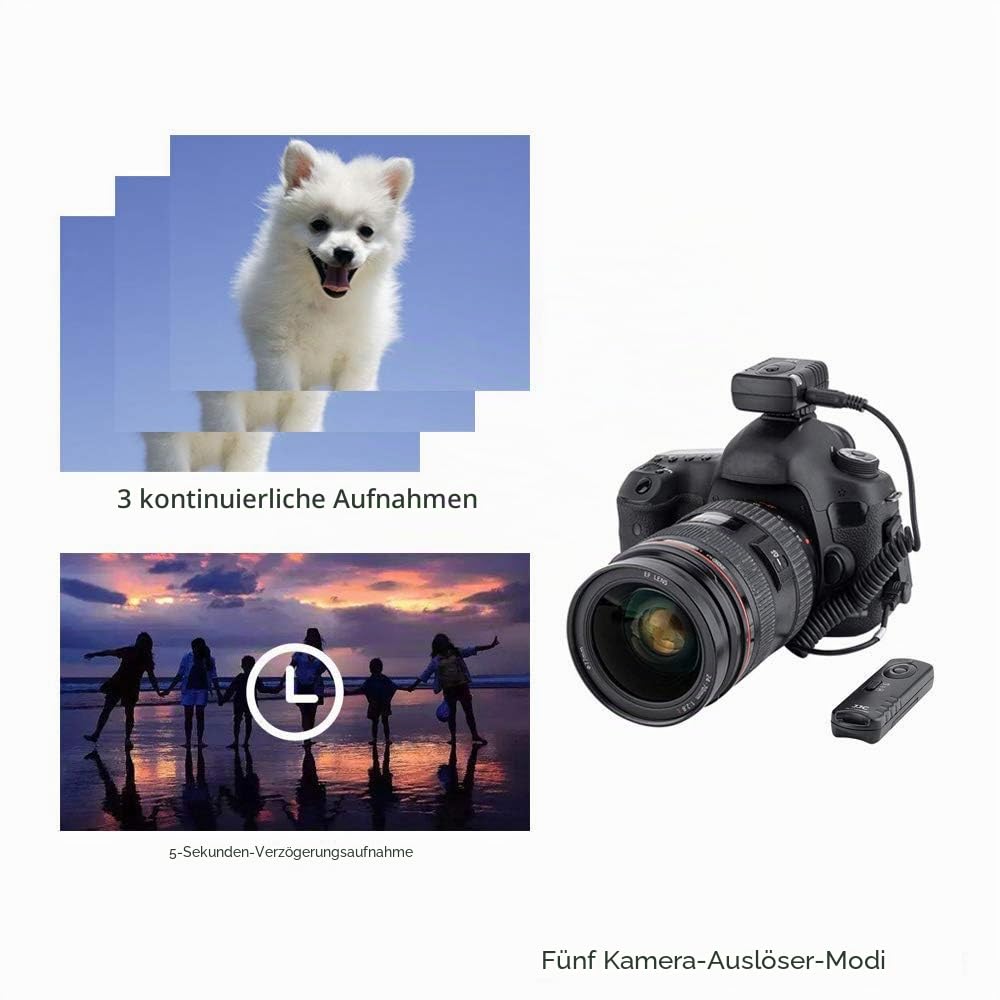 JM-D Kabelloser Fernauslöser Fernbedienung für Panasonic Lumix DC-S5 DMC S1 S1R S1H FZ2000 FZ1000 GX7 GX8 GH5 GH4 GH3 GH2 G10 G7 G6 G5 G3 G2 G1 FZ200 FZ150 FZ100, DMW-RS1, RSL1