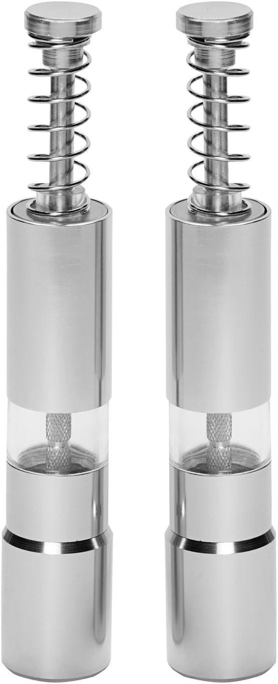 Lifeeasy Salt and Pepper Grinder Set,Pepper Mill,Seasoning and Spice Tools, Stainless Steel
