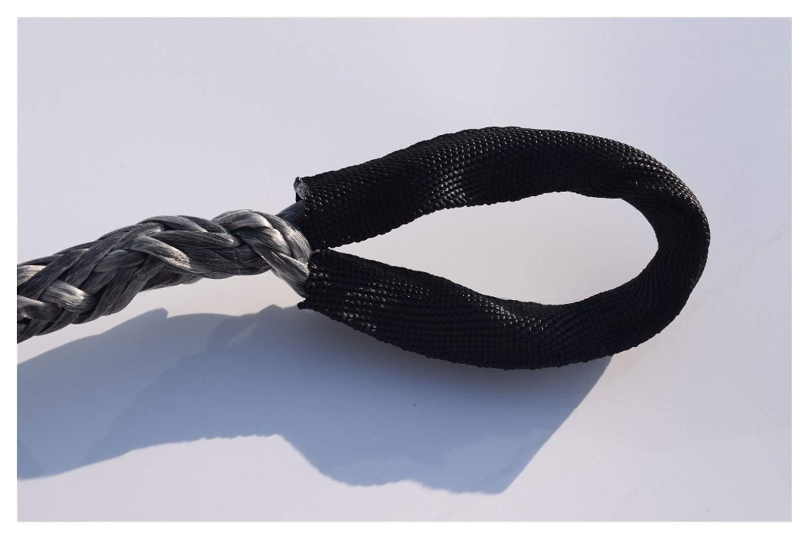 Lina Wyciągarki, 3/8 "* 50 stóp Winch Rope Extension, 10mm Kabel Wciągarski ATV, liny syntetyczne, holownicze do części samochodowej Offroad(Grey)