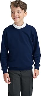 Boys Girls Unisex School Crew Neck Jumper Round Neck Fleece Sweatshirt Uniform Ages 3-16 Years