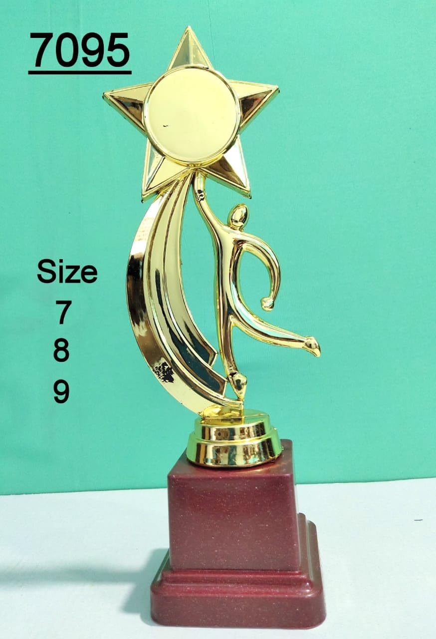 Metallic Fiber Rising Star Golden Winning Trophy/Award for Winners (7 inch pack of 2) (B0BC8J4667) Amazon Price History, Amazon Price Tracker