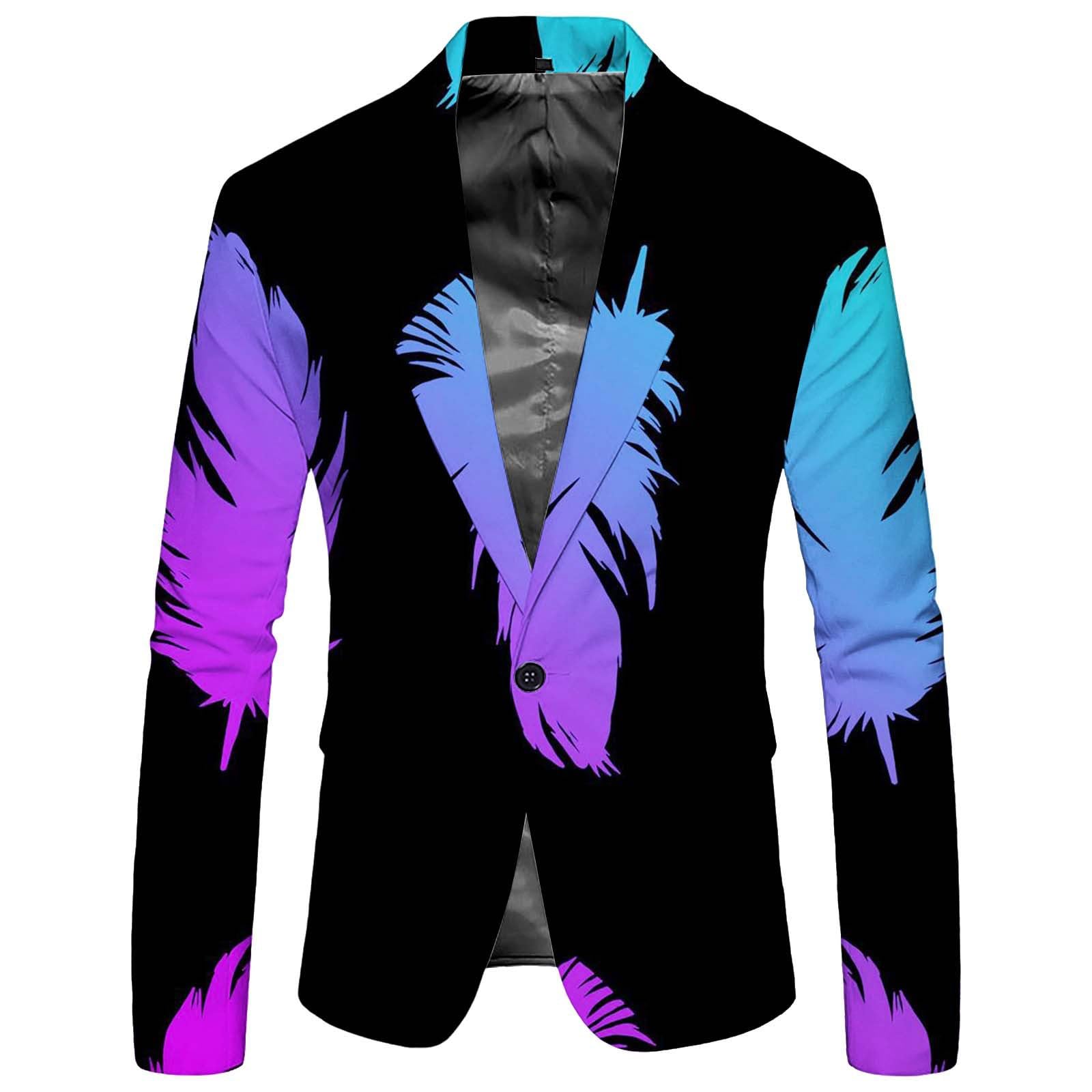 Blazer Hombre Casual, Chaqueta de Traje Masculina Elegante con Diseño de Botones Decorativos y Amplios Bolsillos para Ocasiones