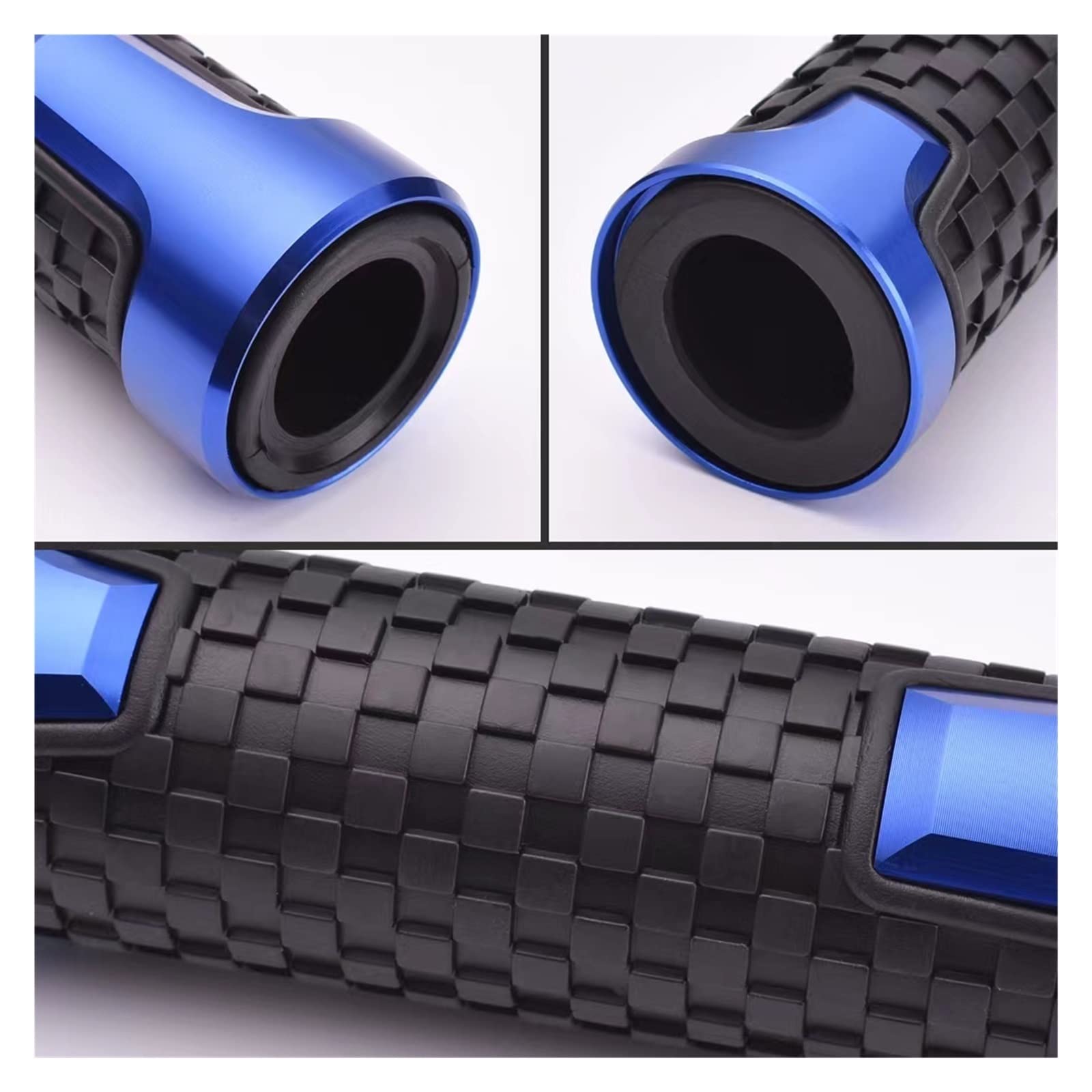 manopole per manubrio moto PER YAMAHA FZ1 FAZER FZ-1 2006-2015 2014 2013 2012 Moto 22mm 7/8 "CNC Manubrio Manopole Impugnatura In Gomma Accessori (Colore : 1)