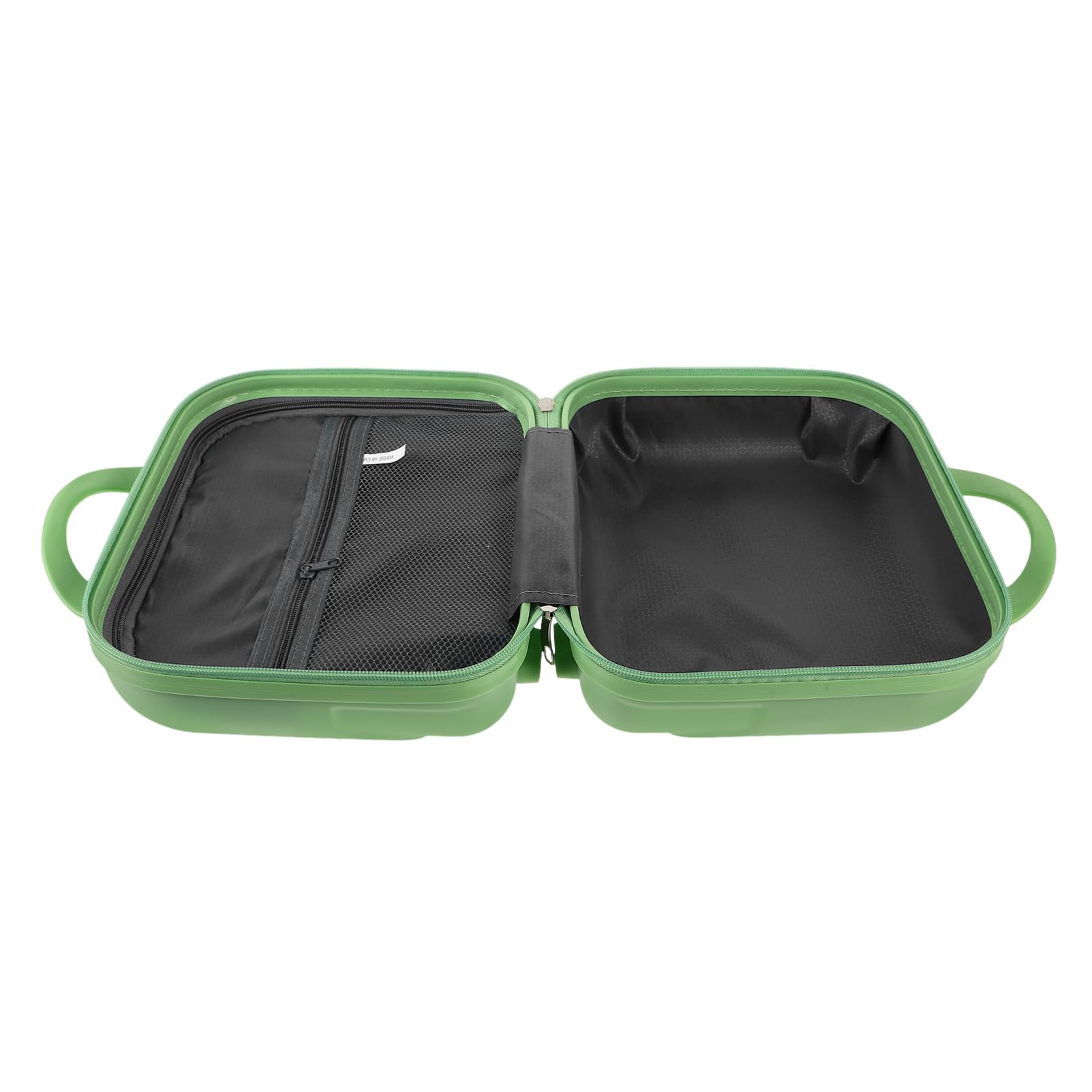 Kulturbeutel Hartschale Reisekosmetiktasche Damen Kleiner Abs Koffer Wasserfest mit Mehreren Fächern für Reisen und Aufbewahrung Hellgrün