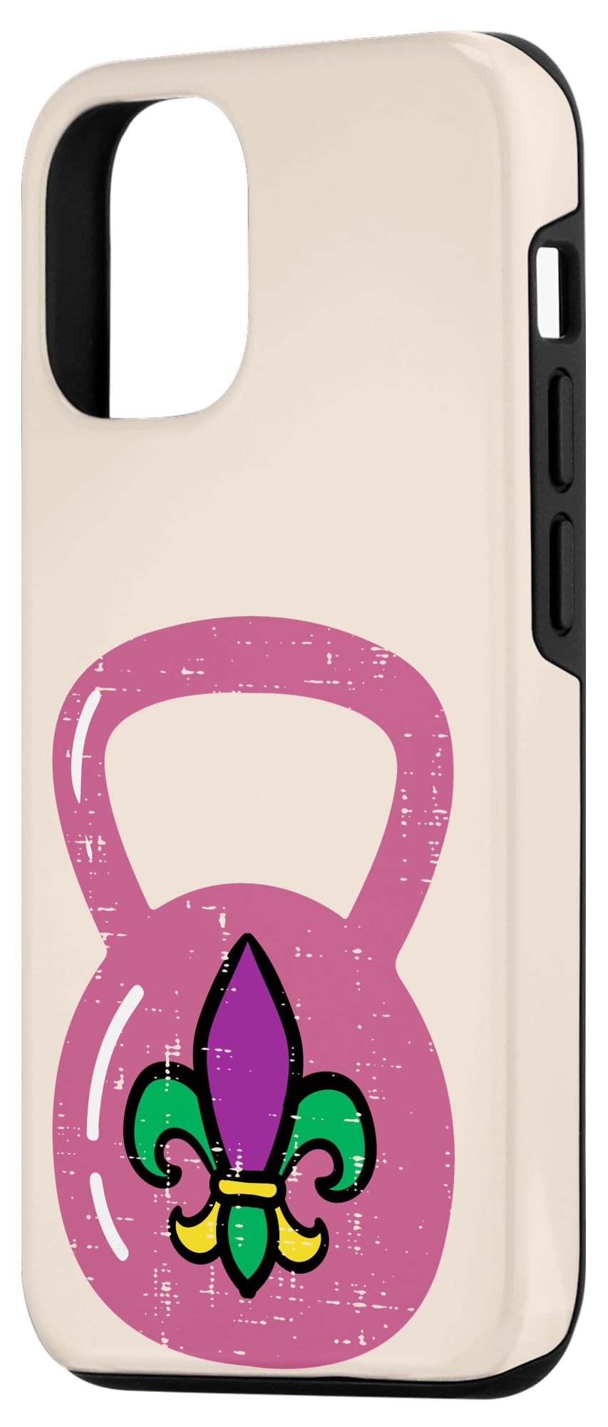 iPhone 12/12 Pro Mardi Gras Kettlebell Workout Gym Fitness Women Men Kids Case