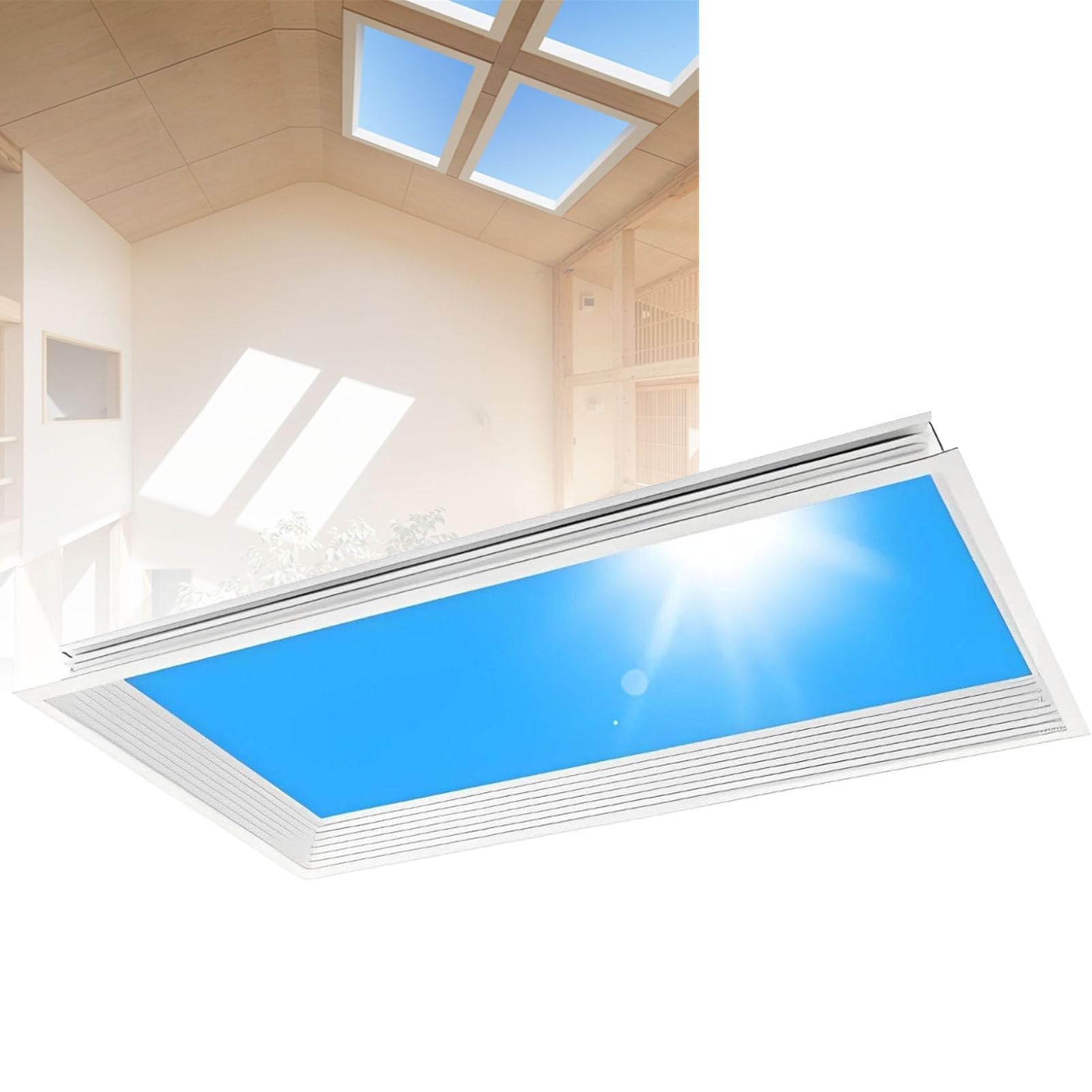 Inteligentny niebieski świetlik LED, lampa słoneczna, lampa światła naturalnego z pilotem | do piwnic, garaży, kuchni, sypialni, salonów, hoteli, holów, korytarzy Sunshine-32 * 62Embedded