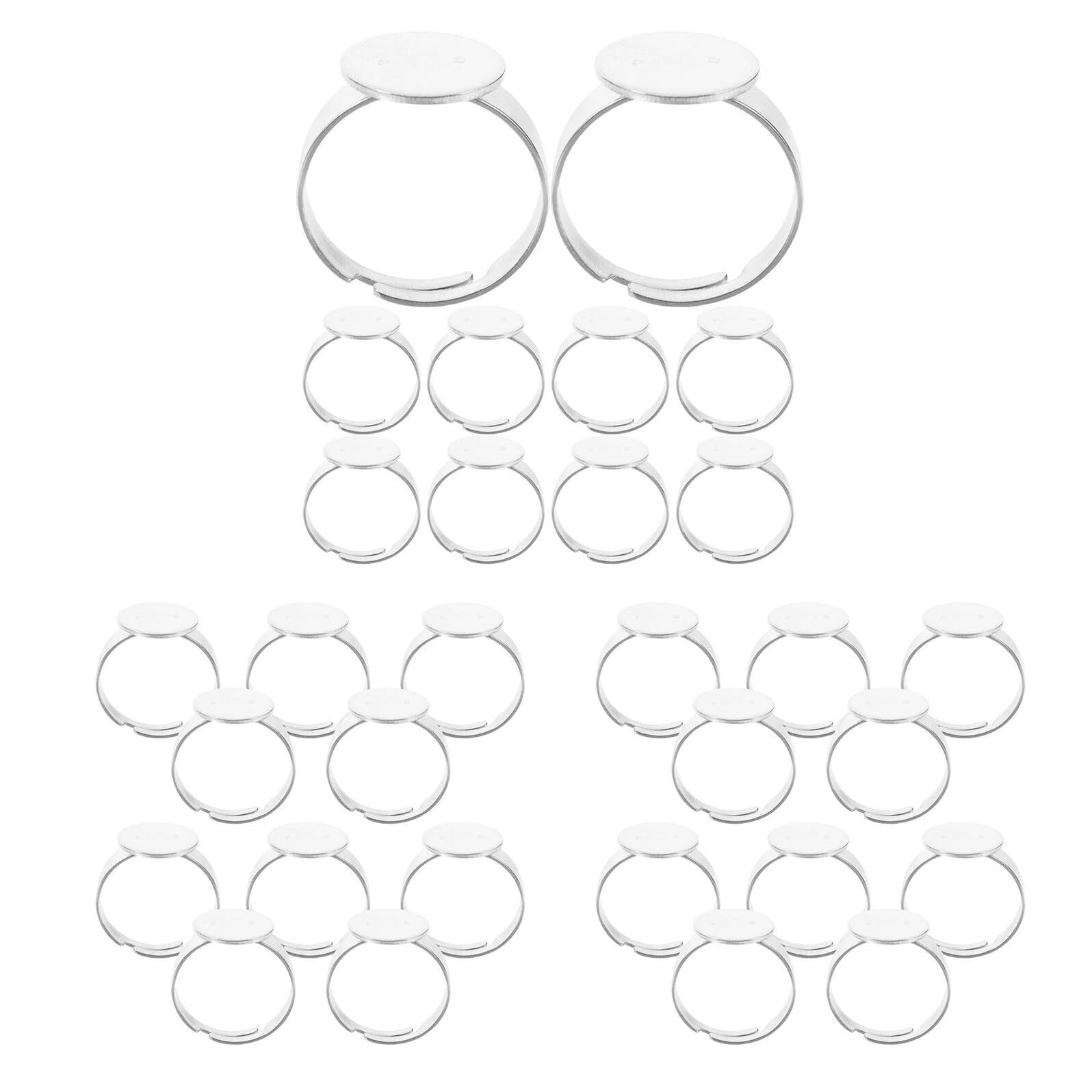 Base anillo acero inoxidable SHINEOFI, 30 unidades ajustables que no se oxidan