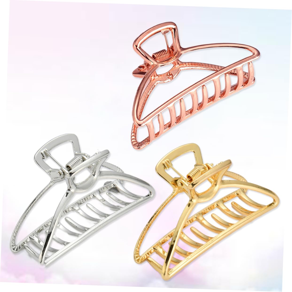 FRCOLOR 9stücke Große Haarklammern Matte Haarspangen Für Damen Roségold Glänzendem Gold Und Silber Rutschfest Und Stylisch Für Hochzeiten Und Partys