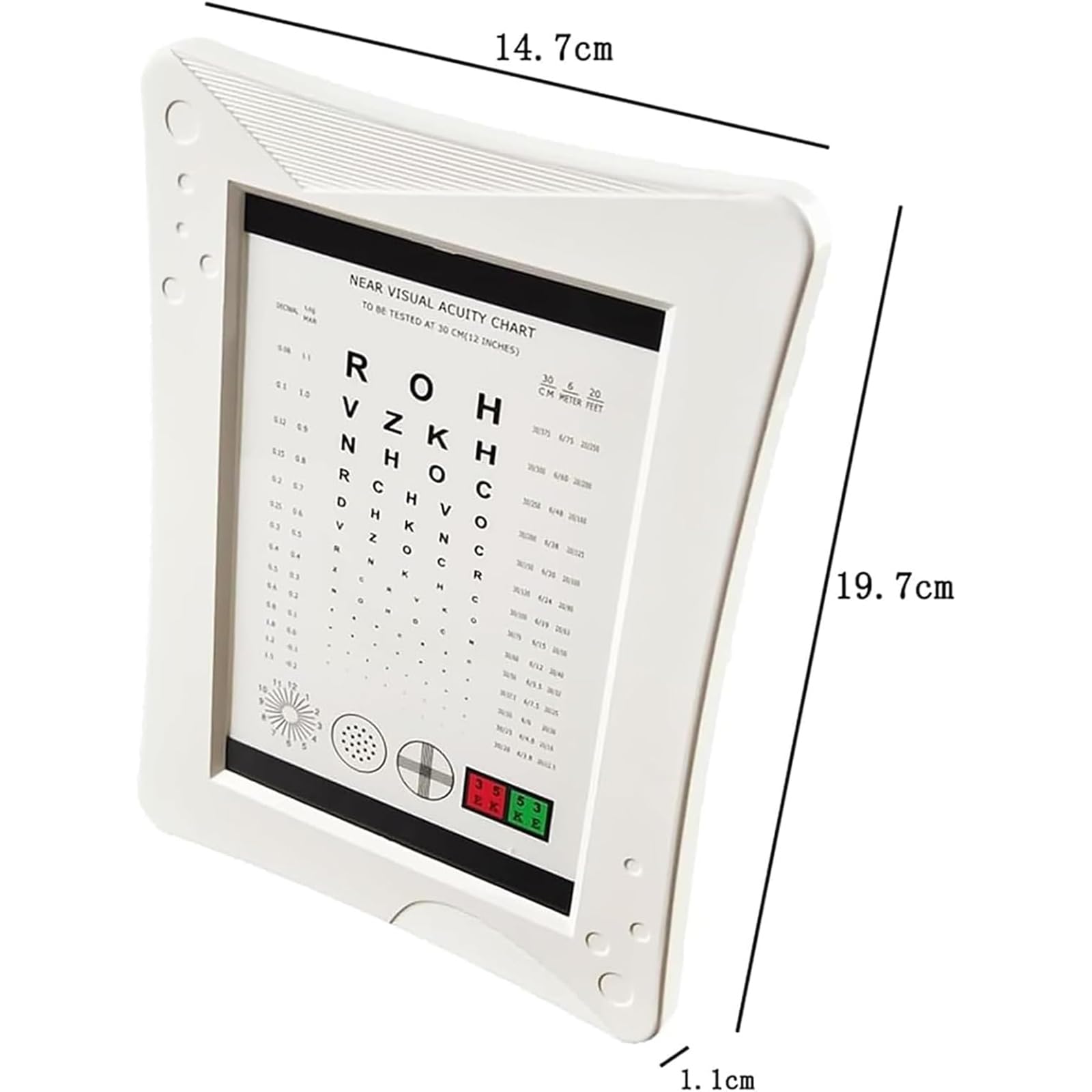 Tablica Świetlna LED Do Badania Wzroku, Tablica LED Do Badania Wzroku, Regulowana Jasność, Odległość Robocza 25 Cm, 2 Sposoby Montażu, Do Szkół, Klinik I Zakładów Optycznych