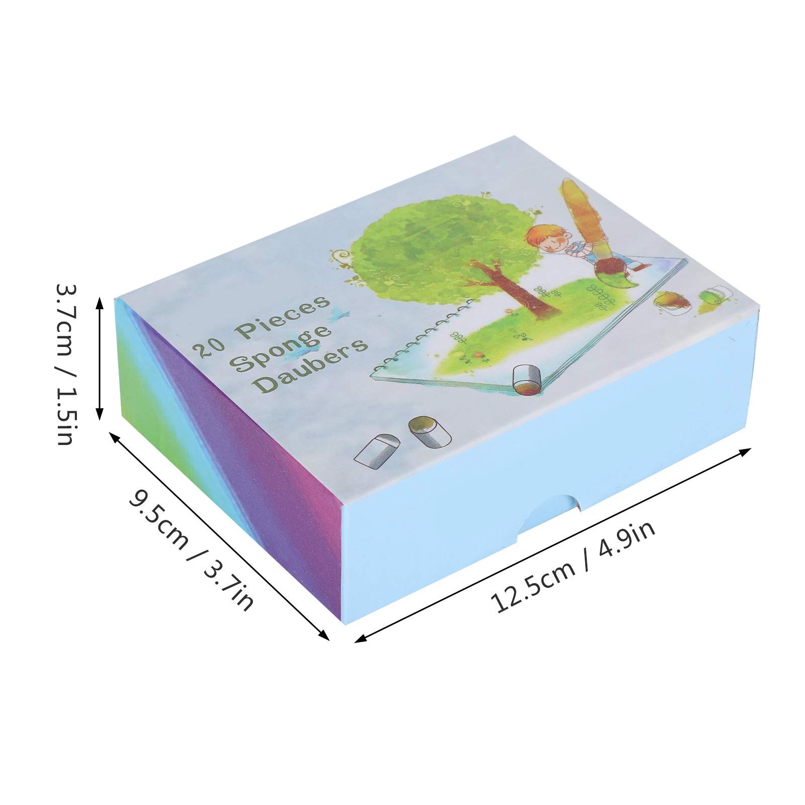 Enfants Éponge Brosse, 4 Pcs Ronde Poignée En Bois Mousse Brosse Dessin Doodle Outils Pour Arts