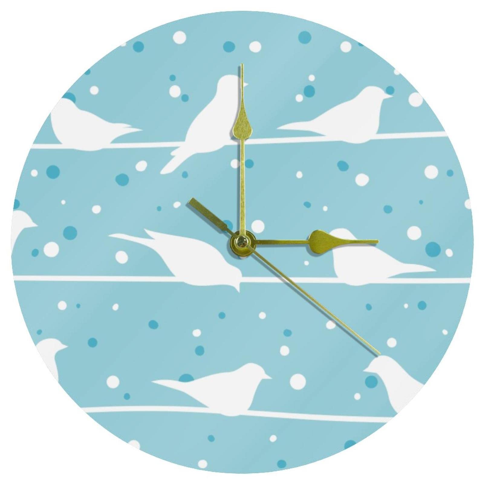 Horloge murale silencieuse sans tic-tac mécanisme fluide à pile 24 cm