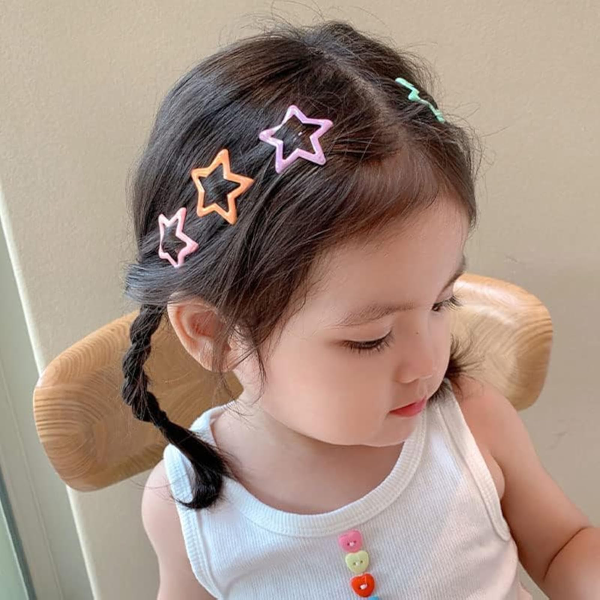 Cute Colorful Star & Waterdrop Hair Clips for Girls