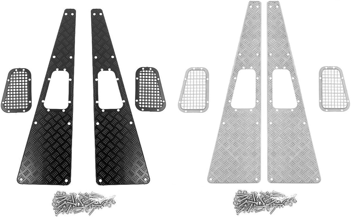 Metal TRX4 Anti-Skid Plate Intake Grille for Traxxas TRX-4 TRX4 Defender 1/10 RC Crawler Upgrade Parts Accessories(Black)
