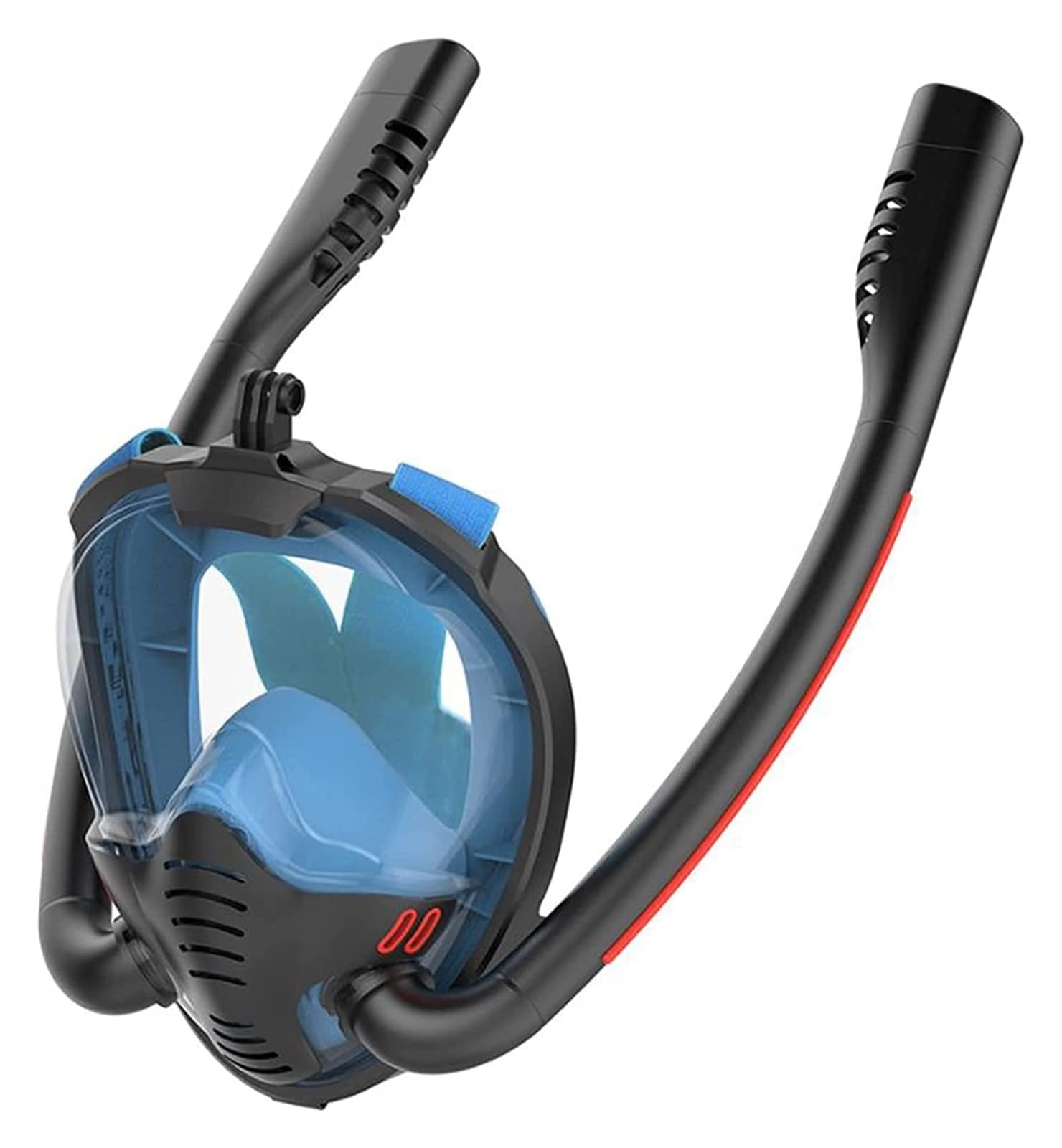 Maska do nurkowania dla dorosłych maska do nurkowania z akwalungiem podwójna fajka pełna twarz przeciwmgielna maska do nurkowania dla dzieci pływanie podwodny respirator sprzęt do nurkowania