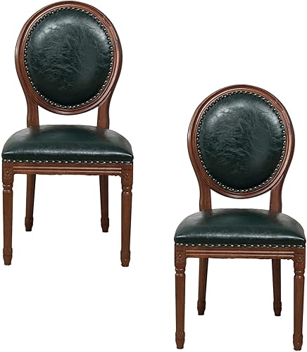 Miniatura 17 de Sillas de comedor de madera para casa de campo, sillas de cocina estilo país francés, silla vintage para sala de estar con respaldo redondo, silla