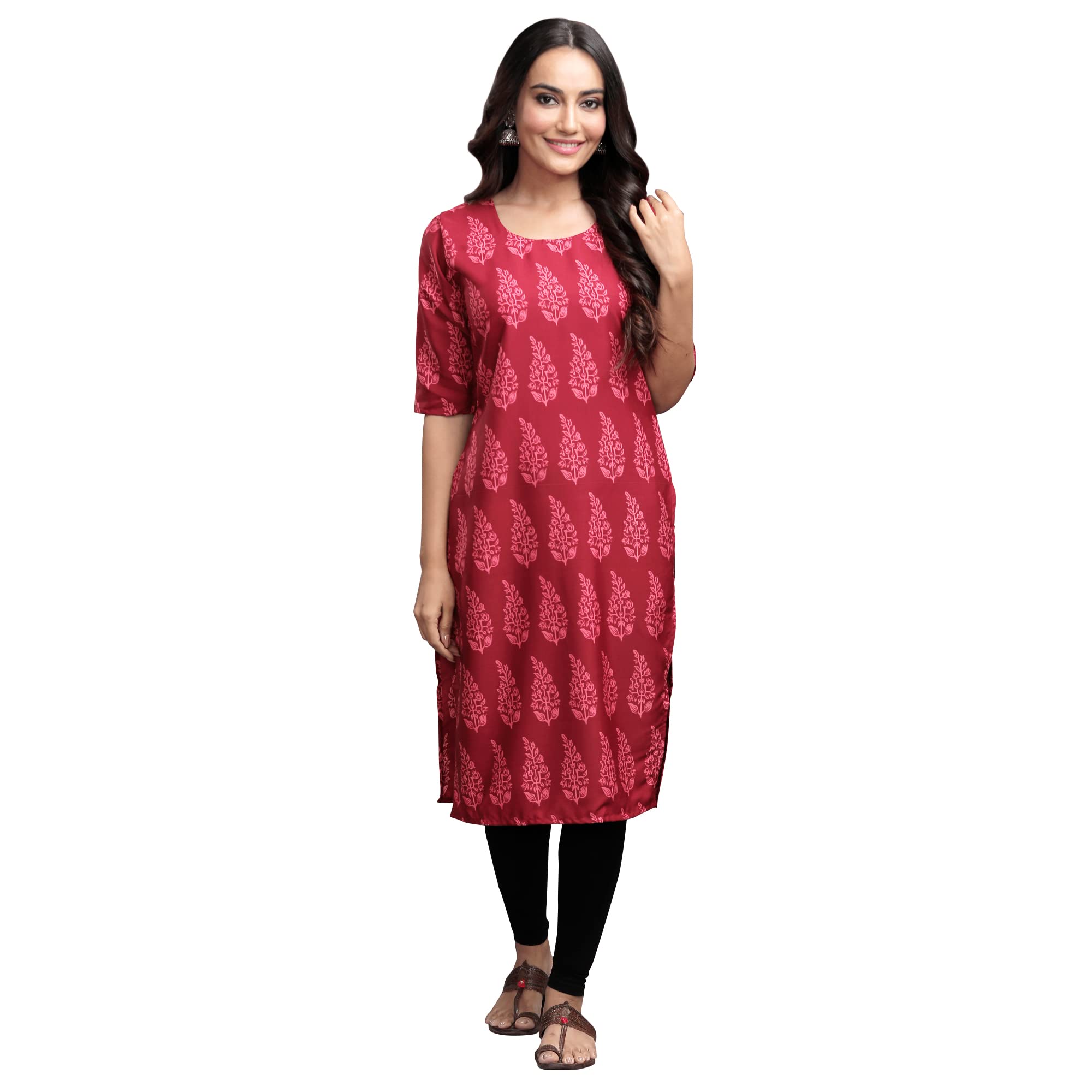 Pinkmint Women's Digital Printed Straight Kurta[Surbhi-530337-S]