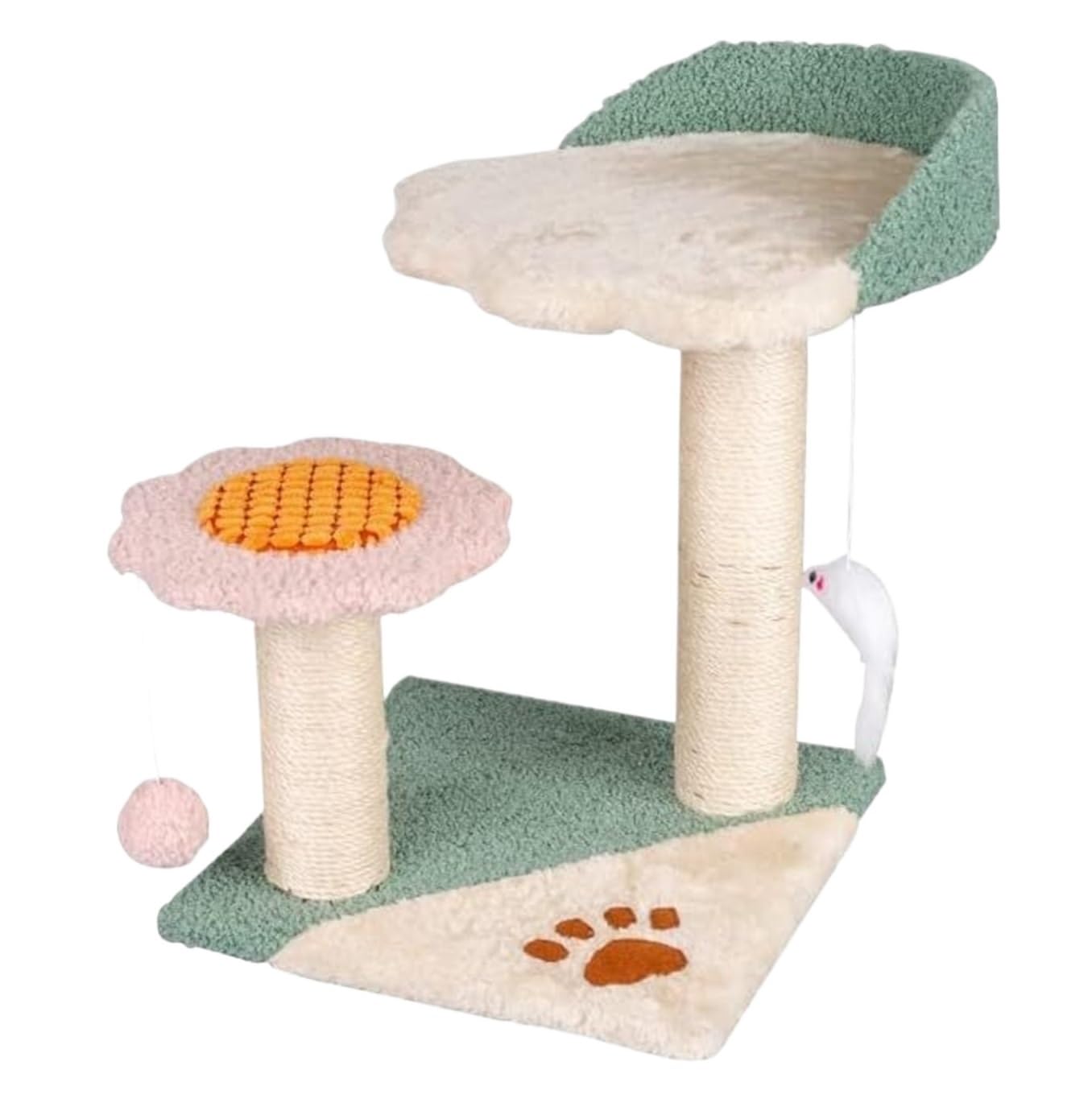 Katzenbaum Kratzbaum Katzenklettergerüst, Katzenkratzbaum, Katzenbaum, Katzenregal, Katzensprungplattform, Katzenzubehör Katzenzubehör(Grün)