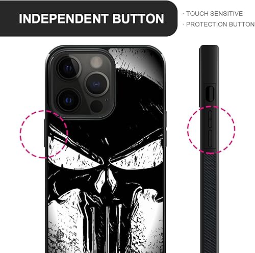 Miniatura 4 de Funda compatible con iPhone 15, diseño de calavera de terror para iPhone 15, ultra protección, a prueba de golpes, de silicona suave, TPU