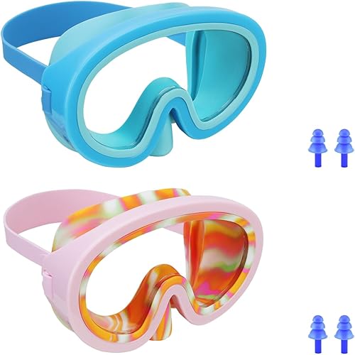 Gafas de natación para niños, máscara de buceo, gafas de snorkel para niños de 3 a 8 años, máscara de buceo