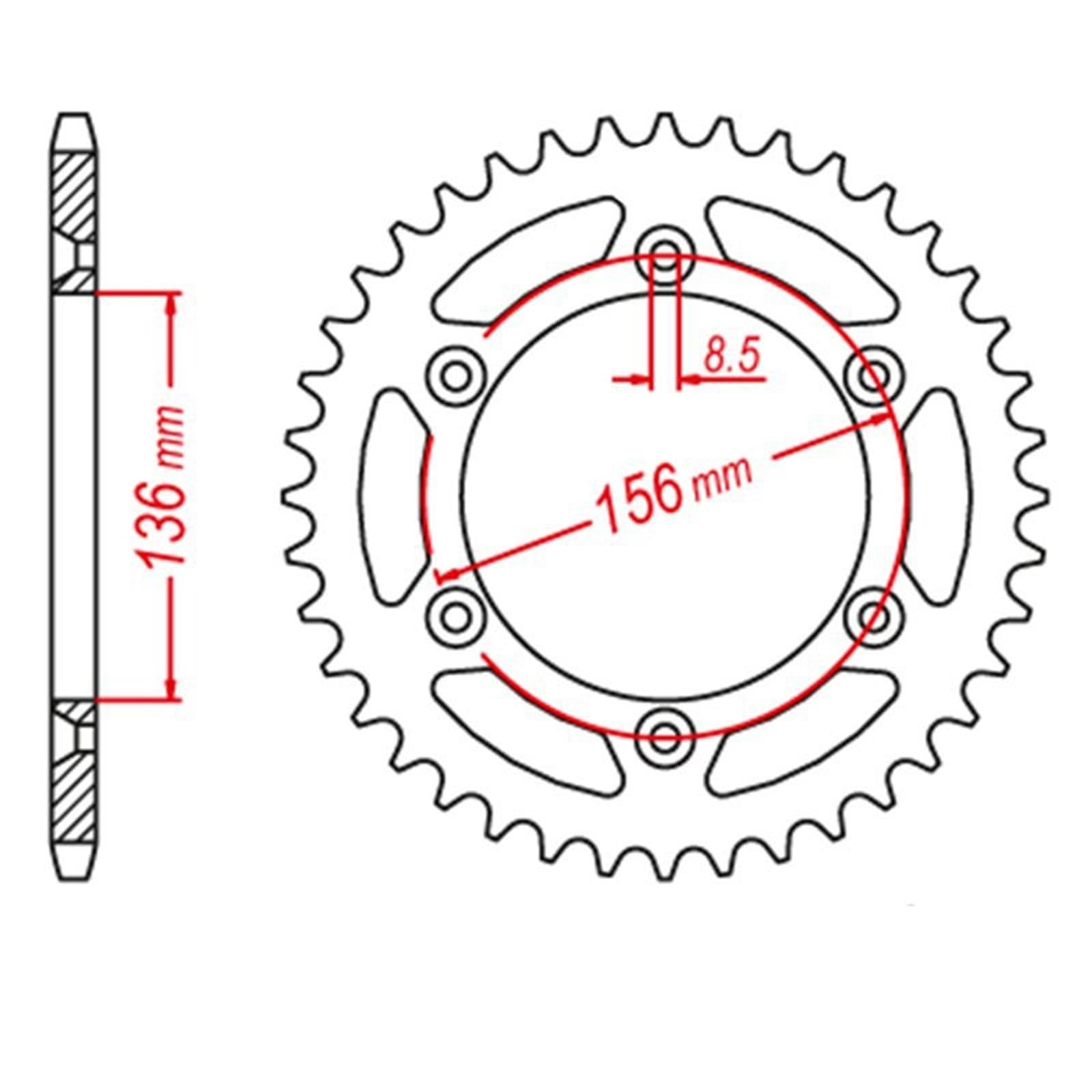 Piñón de transmisión para Suzuki RGV250 RGV 250 Piñón Y Corona para Motocicleta 520 CNC (14T Delantero / 46T Trasero)(46T)