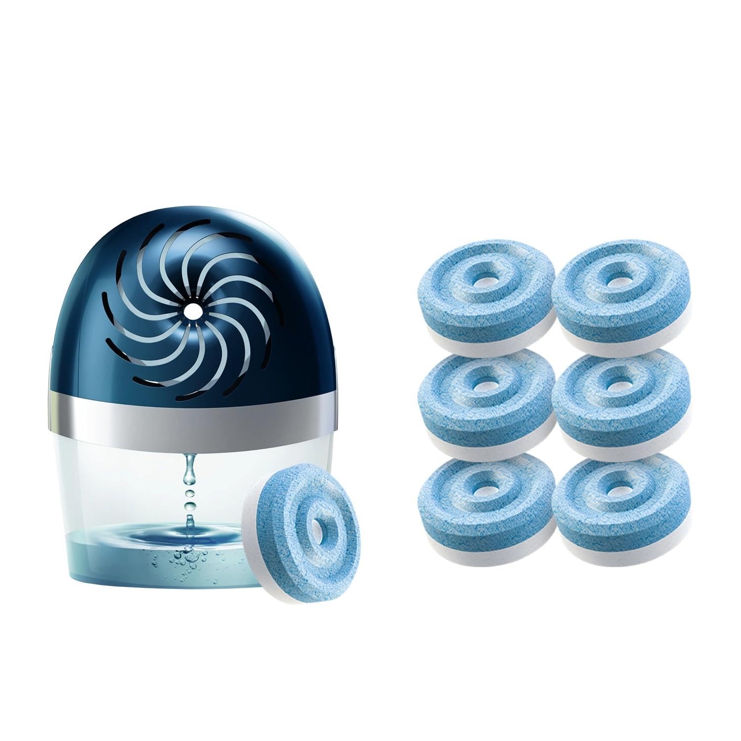Rubson AERO 360° Absorbeur d'Humidité pour Pièces jusqu'à 20 m² + Lot de 6 Recharges Neutres 450 g – Ultra Absorbant, Anti-Odeurs, Anti Humidité