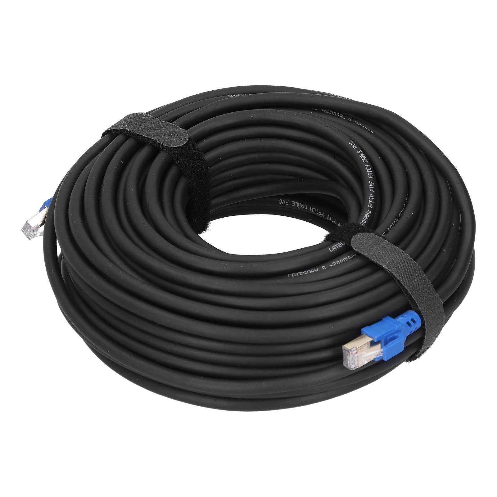 Kabel Ethernet Cat8 40 Gb/s 2000 MHz, Ekranowany Kabel Sieciowy LAN o Dużej Prędkości SFTP, Pozłacane Złącze RJ45, Kompatybilny Wstecz z Cat7/Cat6a/Cat6/Cat5e dla Routera, Modemu, (25 m /