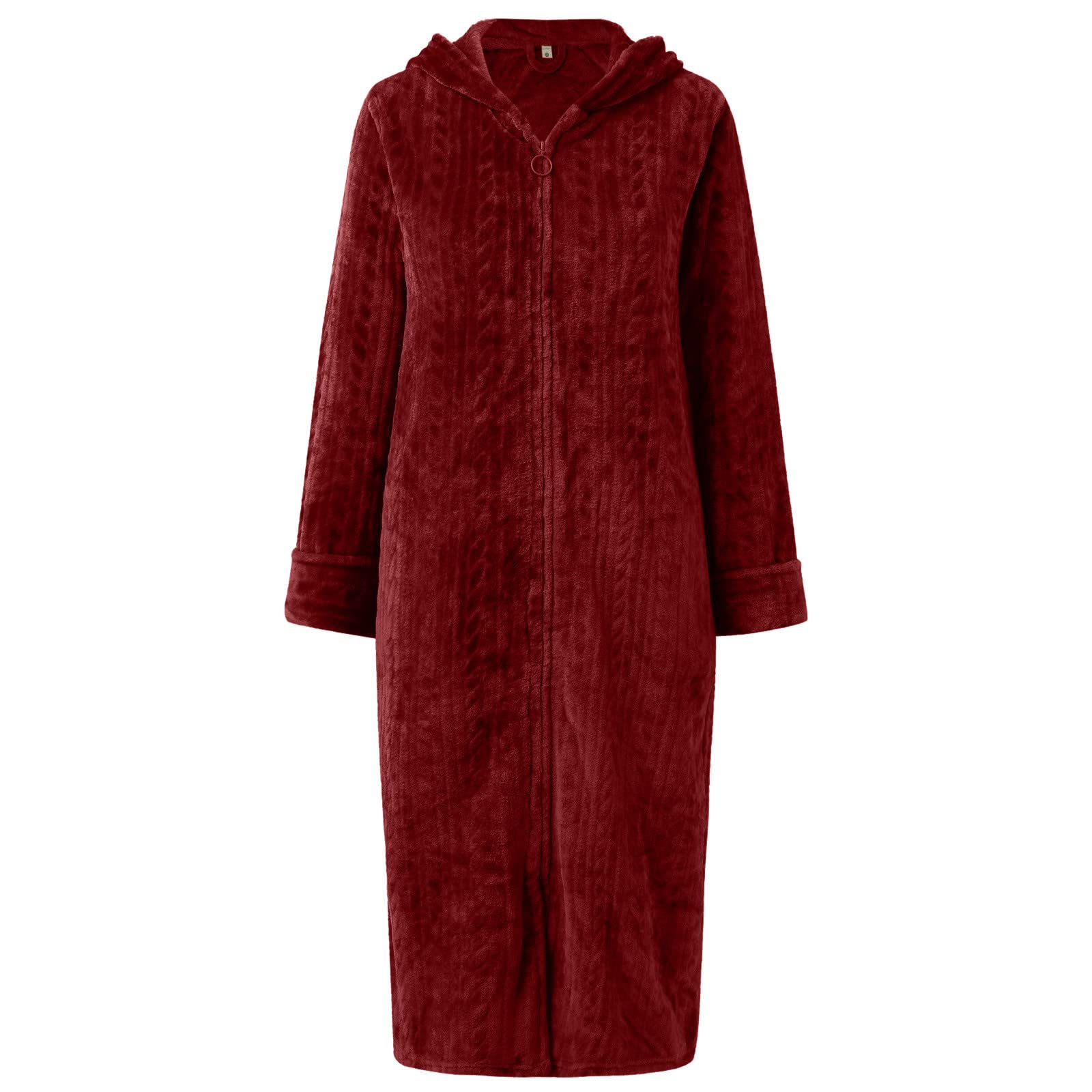 Albornoz Mujer Ducha - Pijama de Mujer de Franela Abrigada Confortable Túnica Larga para Invierno Cálido y Material Diseño Elegante