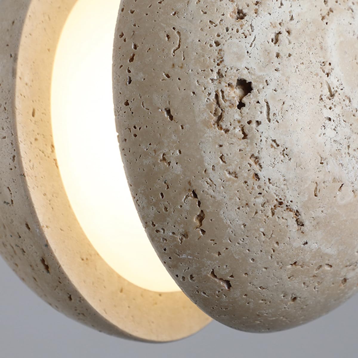 Lampadario sferico Natural Stshade, Mini Lampada retrò, Illuminazione da Comodino, Barra, soffitto, lampade a LED in Stile Giapponese Wabi-Sabi per Tavolo, Soggiorno, Camera da Let