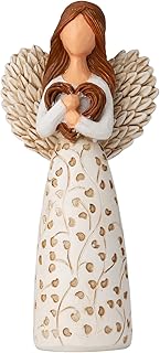 Remembrance Angel Figurines,Sympathy Gift for Loss of Loved One, Memorial Keepsake for Women - Sculpted Hand-Painted Figurine to Hold Each One Safely in Your Heart, Grief Gifts embracing Willow Heart