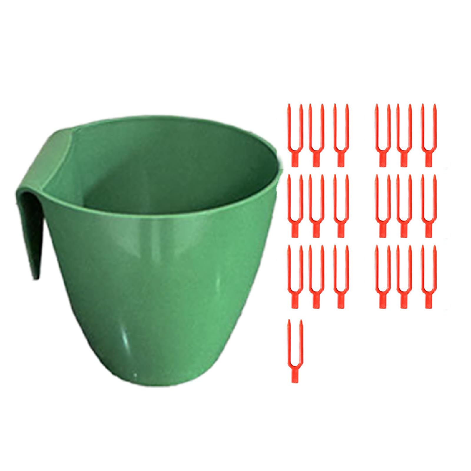 Piceioep Food Grade Propagation Cups Set with Aeration Holes and Runner Forks for Strawberry Seedlings in Various Environments Weather Resistant Propagation Cups
