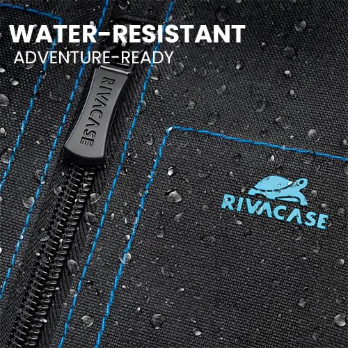 Image of RIVACASE Alpendorf 7560 Black Laptop Canvas Water Resistant Backpack 15.6 inch Inches