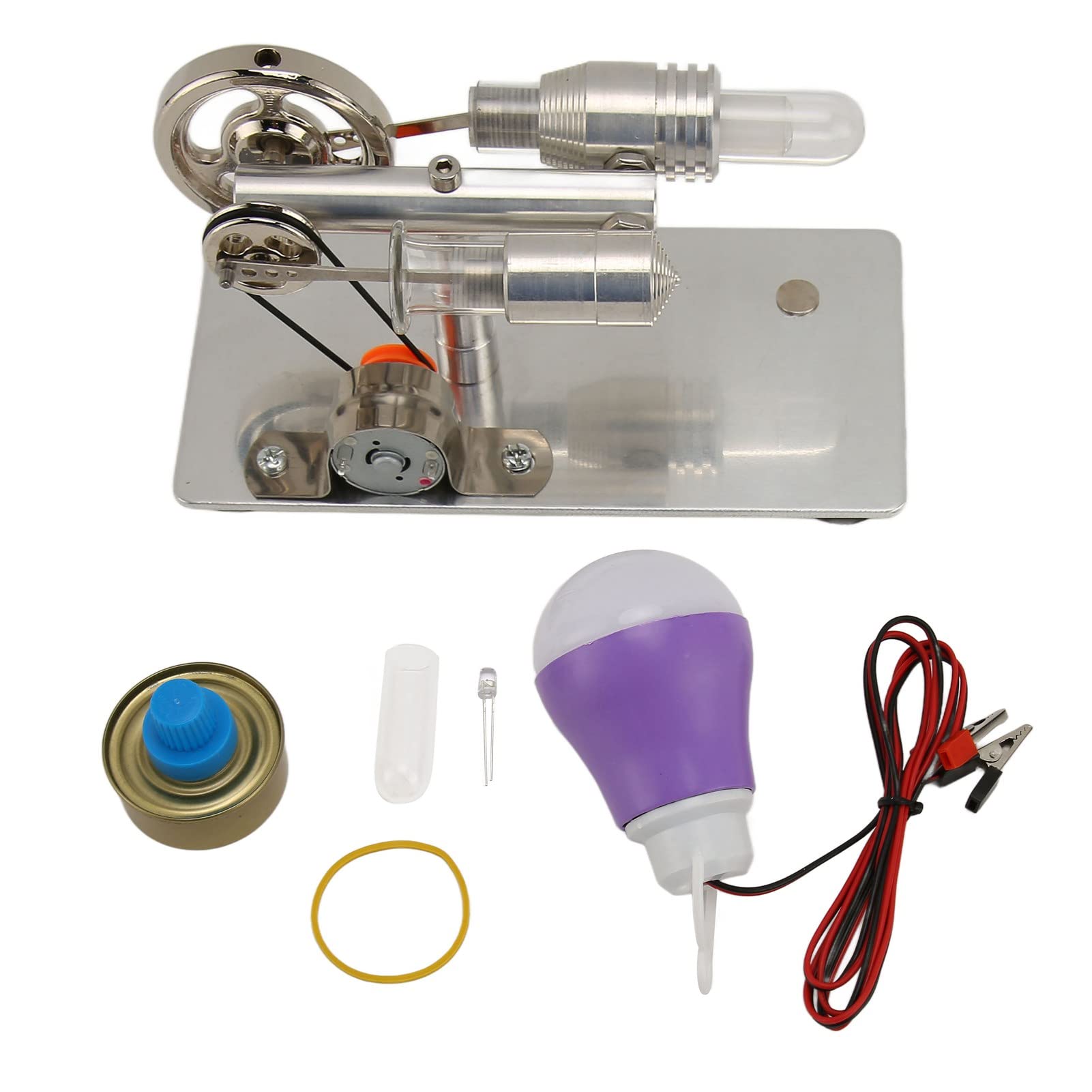 Focket Stirling Motor Bausatz mit Glaskolben, Alkoholbetrieben