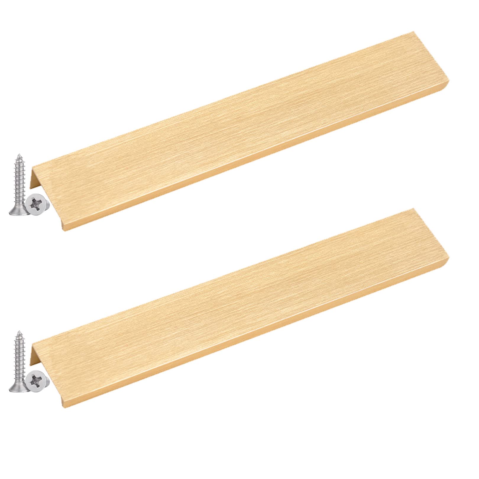 Poignée de placard cachée en aluminium or 50cm lot de 2 profilé moderne pour cuisine et tiroir