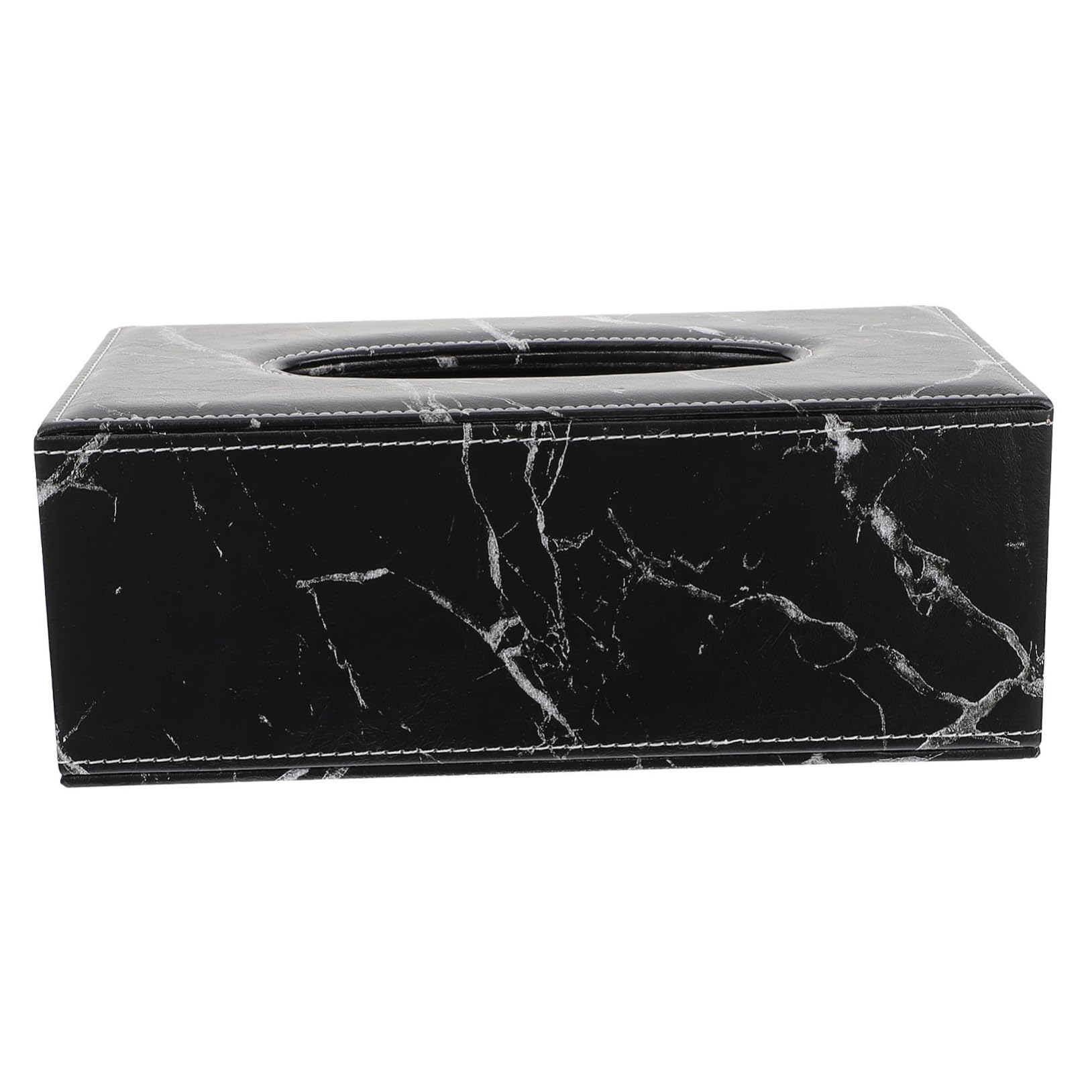 SOLUSTRE Luxury Marble Napkin Holder Leather Tissue Tissue Dispenser Office Storage Home Decor
