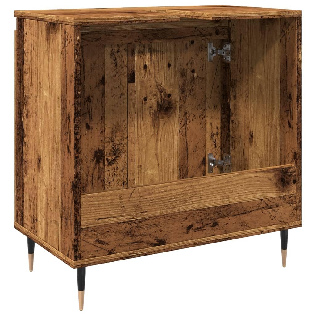 ShGaxin Szafka łazienkowa Drewno inżynieryjne w wieku 58x33x60 cm, meble łazienkowe, meble szafowe, pomocnicza szafka łazienkowa, mała szafka857214