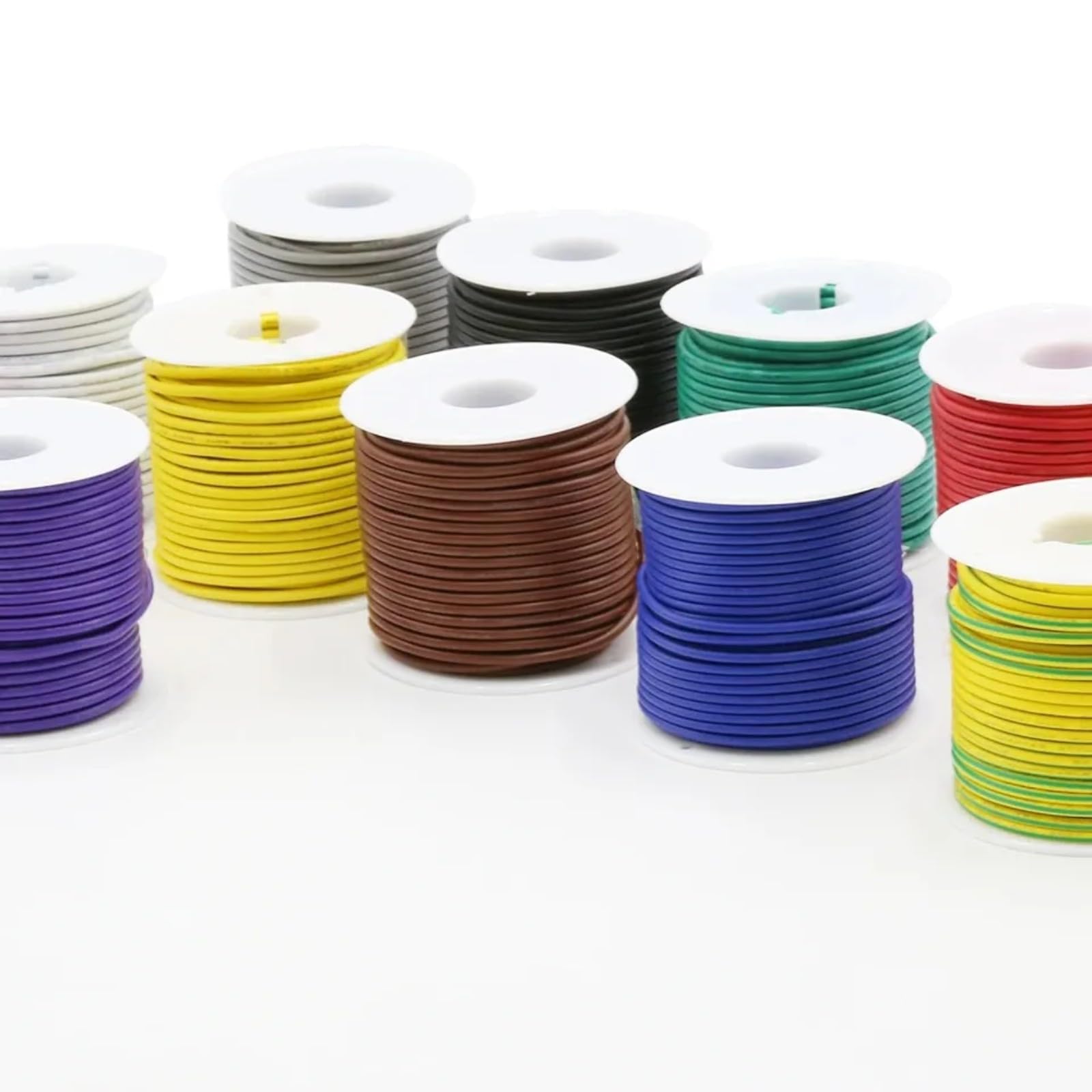 16/17/18/20/22/24/26/28/30 AWG Cable Strap Spool(White; 24 AWG-10m 1 roll)