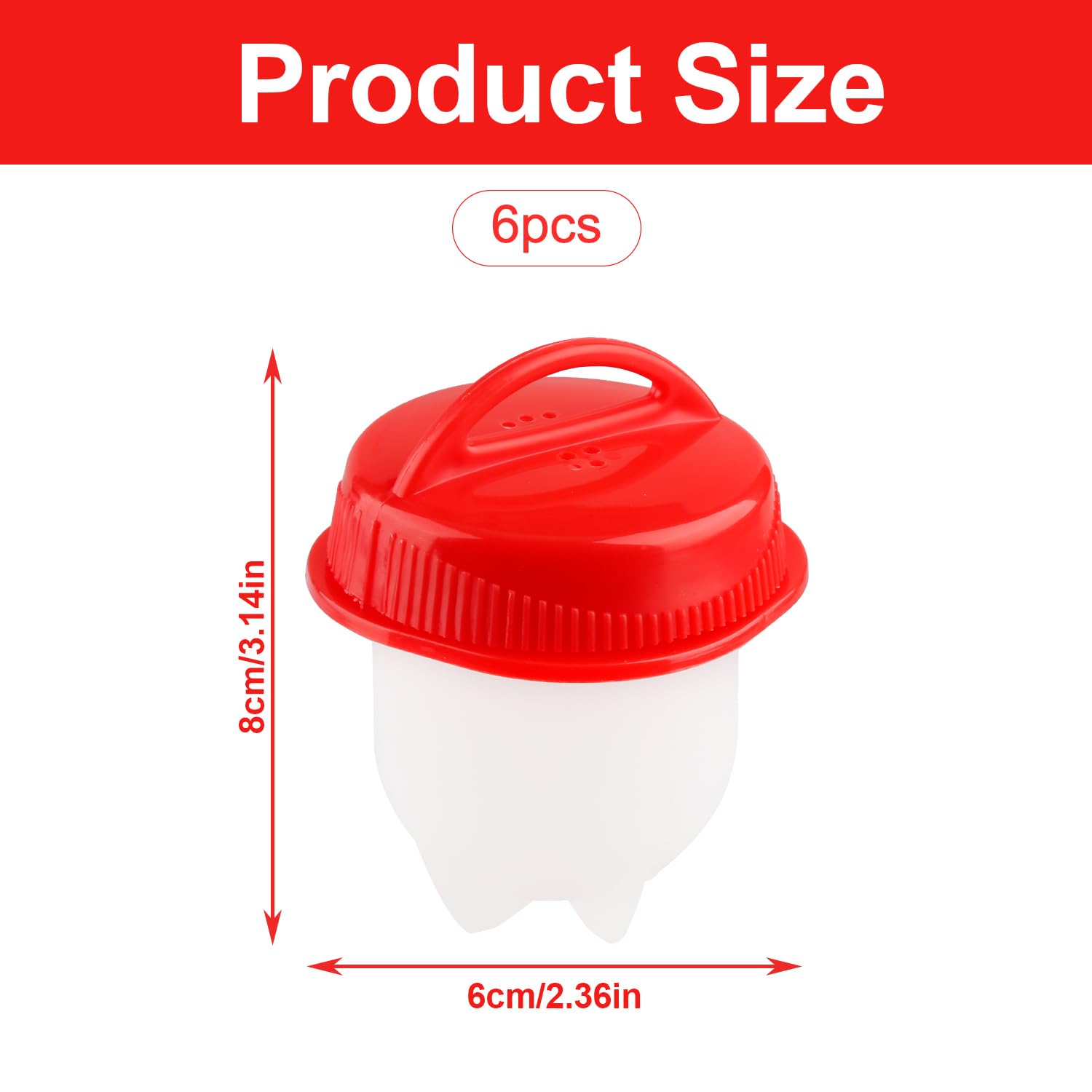 Rumyve 6pcs Non Stick Silicone Egg Boiler,No Shell Egg Poacher Cups,Egg Boiler Cooker Steamer Fast Cooking Egg for Kitchen,Breakfast - Image 2