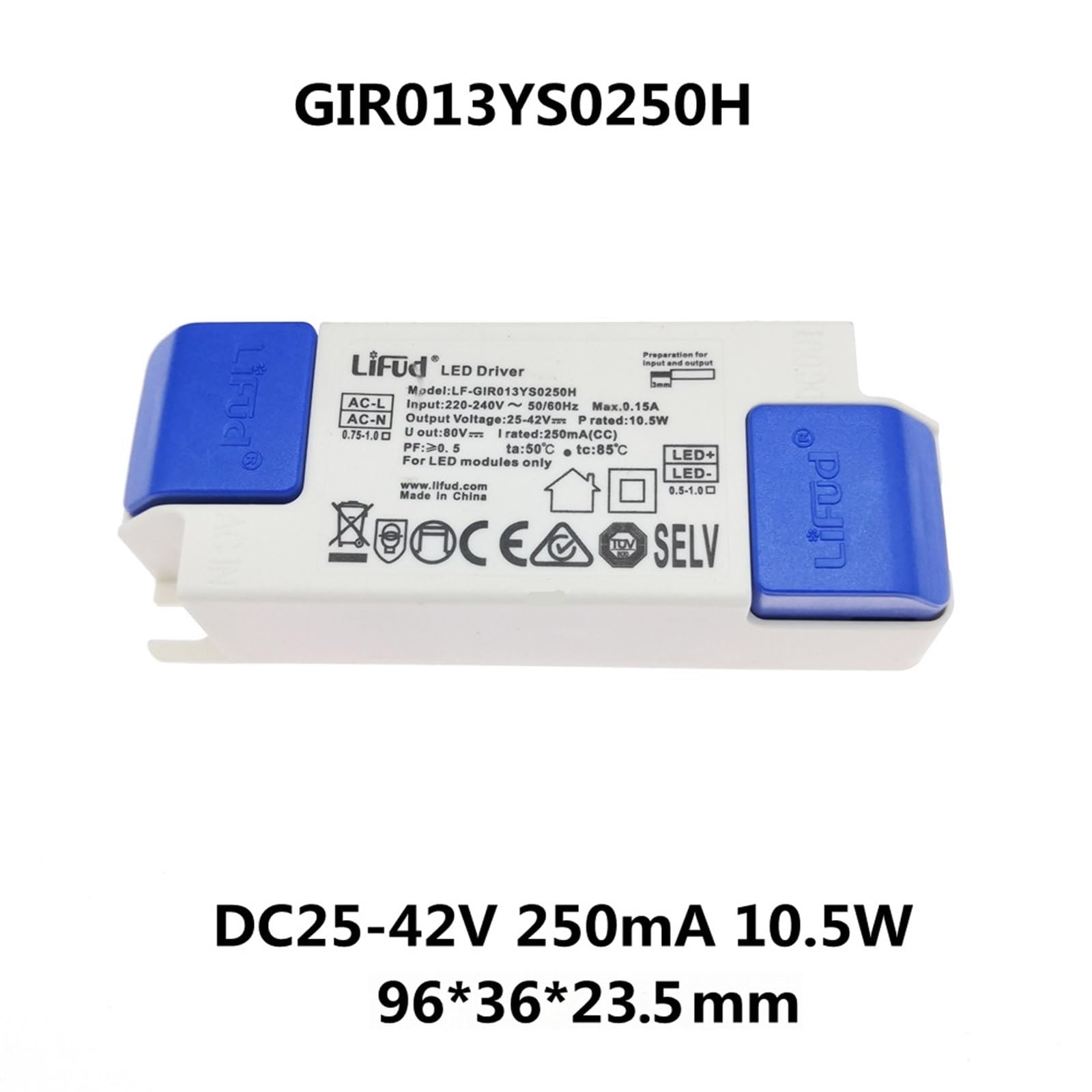 1 UDS-5 uds Controlador LED de Alto PF LF-GIR013YS250H 300H 350H 25-38-42V Corriente Constante 250mA 300mA 350mA iluminación | LF-GIR013YS0350H,2pcs