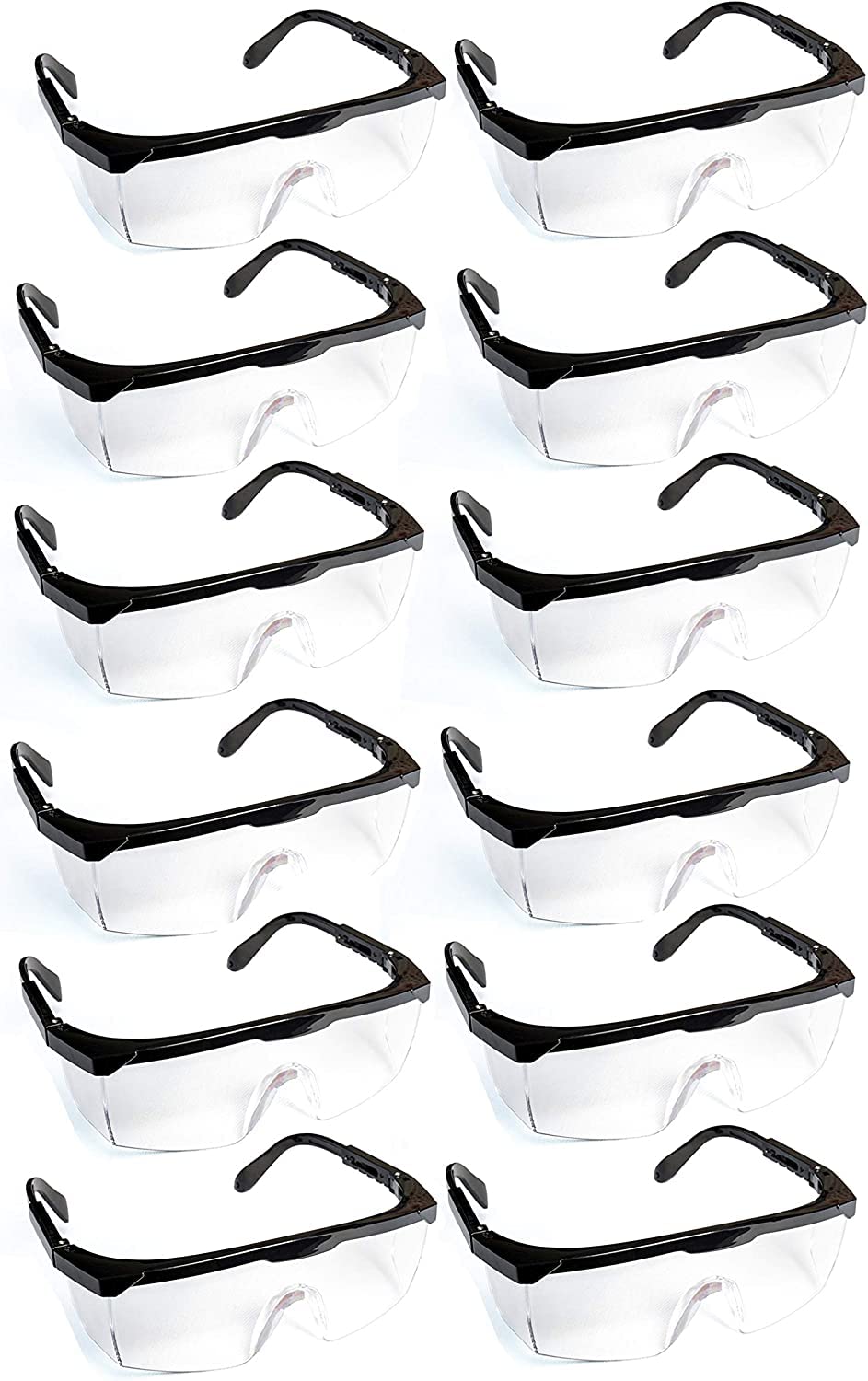 SALVATION 12 gafas de seguridad con protección lateral según EN166, protección ocular, gafas de seguridad laboral