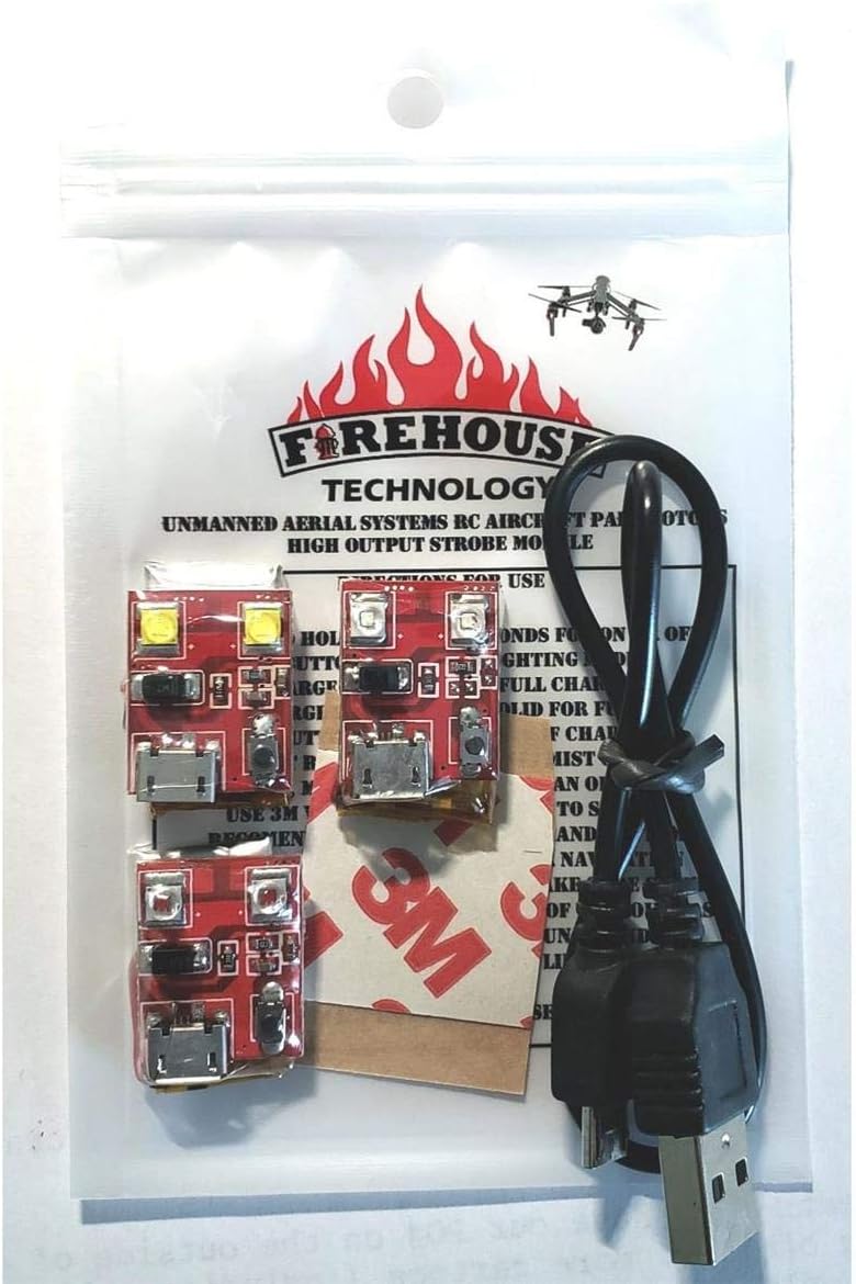 Super Sale 🛒 Firehouse Technology Dual Strobe 3 Light Kit for Drone UAS, All Aircraft & RC