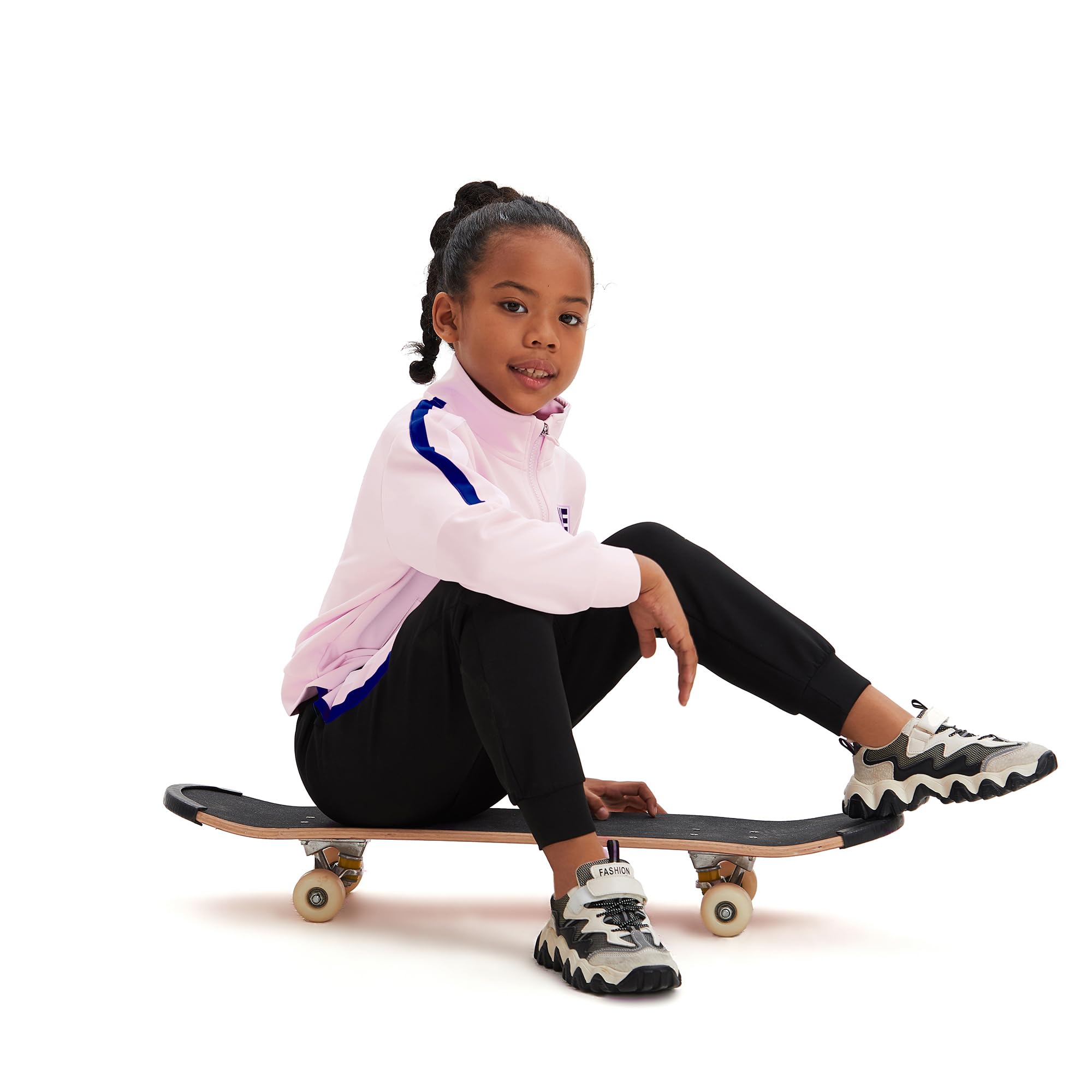 Filles Enfants Survêtement 2 Pièces Jogging Ensemble Veste Haut Sport Jogging Pantalon Tenue pour 4-15 Ans