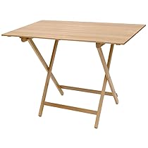 TAVOLO TAVOLINO PIEGHEVOLE BIRRERIA LEGNO NATURALE RICHIUDIBILE 60×80 CM CAMPEGGIO GIARDINO CASA