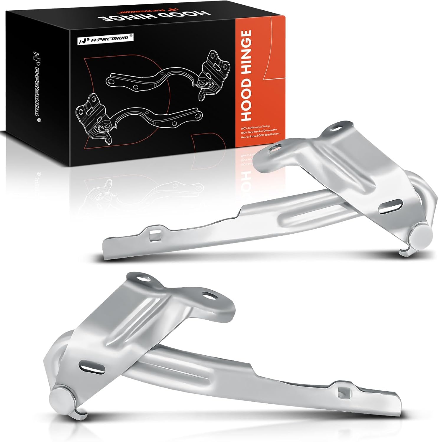 A-Premium Driver and Passenger Hood Hinges Compatible with Honda CR-V 2012 2013 2014 2015 2016 Sport Utility, Set of 2 Front Left and Right Side Hood Hinges, Replace# 60120T0AA00ZZ, 60170T0AA00ZZ