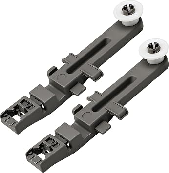 Dishwasher Upper Dishrack Adjuster and Wheel Assembly Compatible with Whirlpool, KitchenAid, Maytag, Amana, Magic Chef Dishwasher Replace# WPW10571738 W10571738 AP6023130 PS11756470 2 Pack