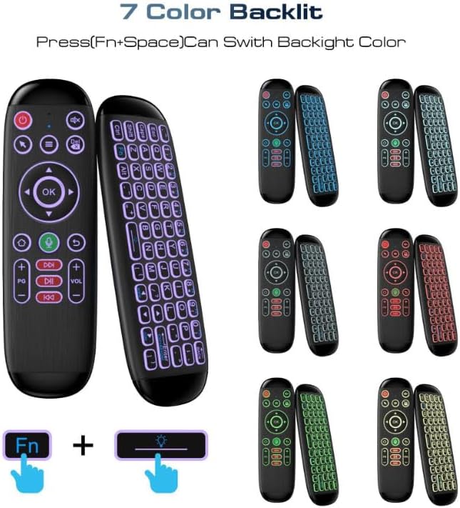 Miniatura 2 de TV TECH - M6 Control remoto de voz Air Mouse Teclado inalámbrico Mini Control 2.4G Recargable Portátil Smart Android TV Box PC Set Top Box Media