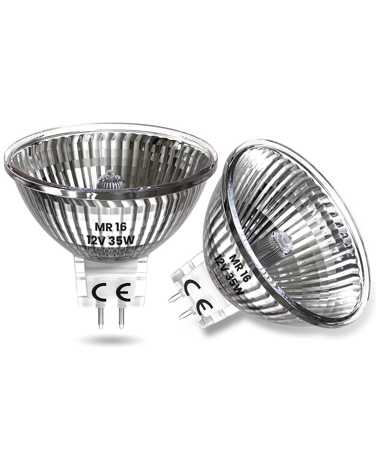 MR16 GU5.3 Halogen Bulbs,35W 12V Dimmable Spot Light Bulbs, Warm White 2800K 550LM, Low Voltage 30° Beam Angle, Halogen Spotlights Bulbs for Ceiling Recessed Lighting(Pack of 2)