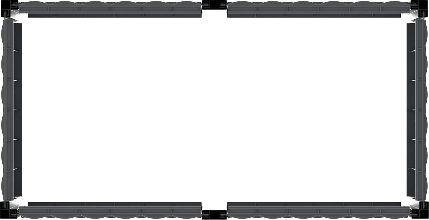 DURAMAX Raised Plastic Garden Bed Planter Kit Box | Ideal for Growing Herbs, Vegetables, Flowers