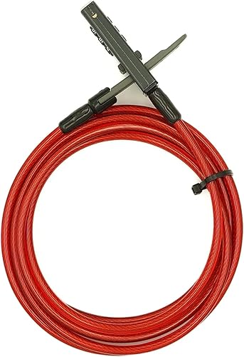 DoubleLock Otter - Candado de cable de combinación integrado  Cable de acero resistente a la intemperie de 10 pies, bloqueo reiniciable sin llave